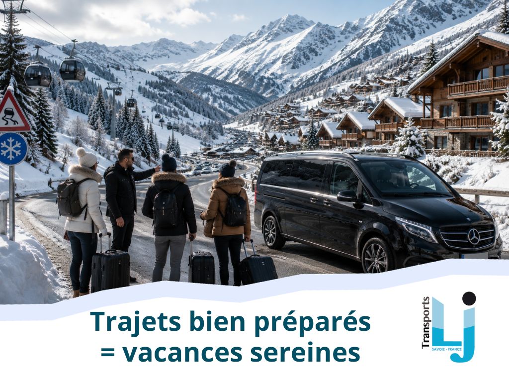 Préparation d'un trajet vers une station de ski en montagne pendant la saison hivernale