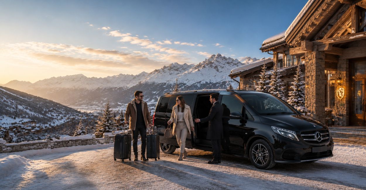Réserver un transport avec chauffeur Famille et voyageurs utilisant un service de transport avec chauffeur pour rejoindre leur destination en toute sérénité
