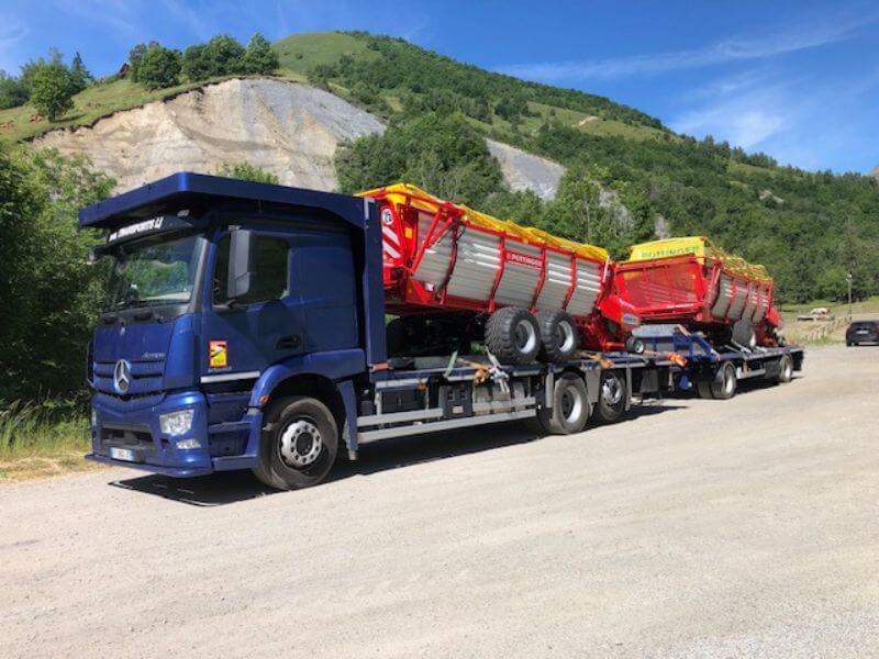 Transport de matériel agricole et industriel réalisé par Transports LJ