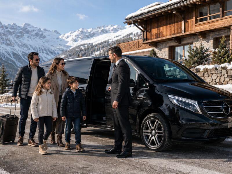Transport de personnes en Savoie Véhicule Transports LJ utilisé pour accompagner les particuliers dans leurs déplacements en Savoie et en montagne