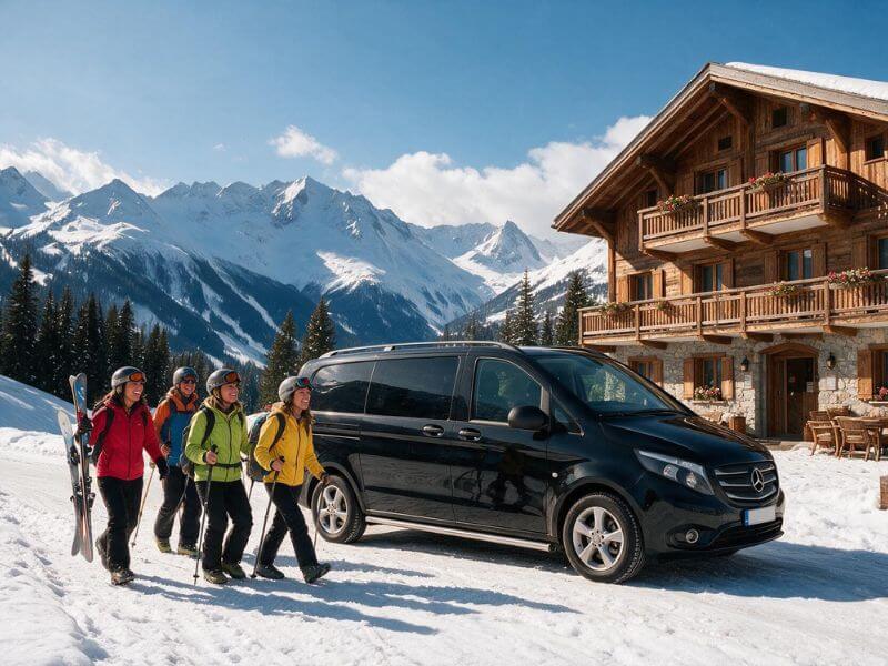 Mercedes Vito Extra Long 8 places avec chauffeur en Savoie